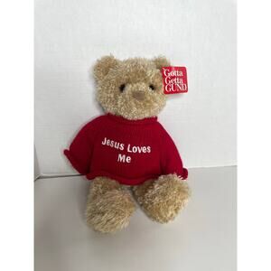 NEW GUND Jesus Loves Me Sweater Teddy Bear